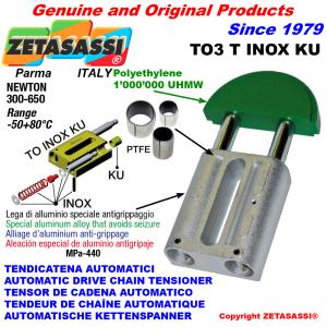 INOX LINEAR CHAIN TENSIONER TO3 round head (PTFE)