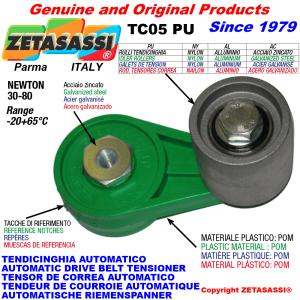 ROTARY DRIVE BELT TENSIONER TC05PU equipped idler roller
