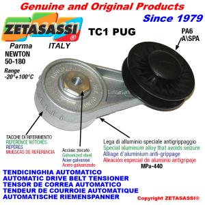 ROTARY BELT TENSIONERS - TC1 PUG with rim pulley