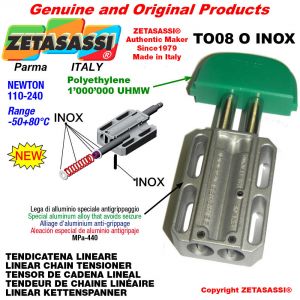 LINEAR CHAIN TENSIONER type INOX 06B2 3/8"x7/32" double Newton 110-240