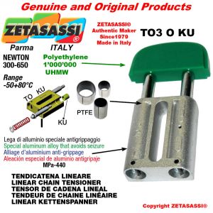 LINEAR CHAIN TENSIONER 24A1 ASA120 simple Newton 300-650 with PTFE glide bushings