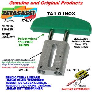 TENSOR DE CADENA LINEAL tipo INOX 08B1 1/2"x5/16" simple Newton 110-240