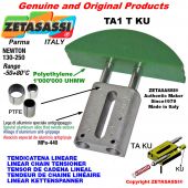 LINEAR CHAIN TENSIONER 08A1 ASA40 simple Newton 130-250 with PTFE glide bushings