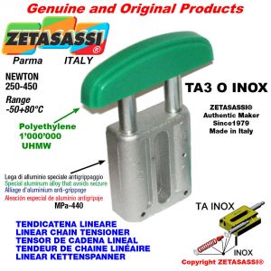 LINEAR CHAIN TENSIONER type INOX 16A1 ASA80 simple Newton 250-450