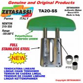 TENSOR DE CADENA LINEAL completamente de acero inoxidable 12A1 ASA60 simple Newton 210-350