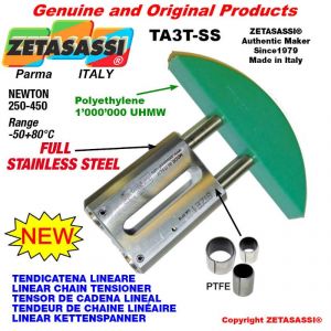 Tendicatena lineare Completamente in acciaio inox 24B3 1"1/2x1" triplo Newton 250-450