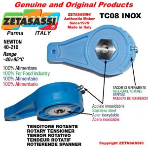 TENSOR ROTATIVO TC08INOX tipo INOX rosca M8x1,25 mm para la fijación de accesorios Newton 40-210