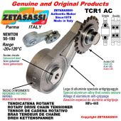 Tendicatena rotante TCR1AC con ingrassatore con pignone tendicatena semplice 16B1 1"x17 Z12 Newton 50-180
