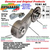 ROTARY DRIVE CHAIN TENSIONER TCR1AC wiht greaser with idler sprocket simple 06B1 3\8"x7\32" Z21 Newton 50-180