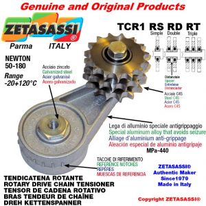 ROTARY DRIVE CHAIN TENSIONER TCR1RSRDRT wiht greaser with idler sprocket 16B2 1"x17 Z12 Newton 50-180