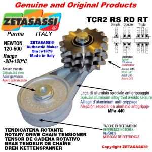ROTARY DRIVE CHAIN TENSIONER TCR2RSRDRT with idler sprocket 12B2 3\4"x7\16" Z15 Newton 120-500
