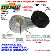 ROTARY DRIVE BELT TENSIONER TC1PUG with rim pulley and bearings  PUG 4" made of nylon for belt A/SPA Newton 50-180