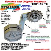 ROTARY DRIVE CHAIN TENSIONER TRR1ACTE with idler sprocket simple 16B1 1"x17 Z12 hardened Lever 111 Newton 50:210