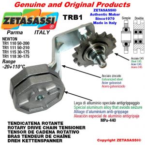 ROTARY DRIVE CHAIN TENSIONER TRB1 with idler sprocket double 10B2 5\8"x3\8" Z17 Lever 118 Newton 30:175