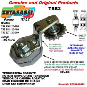 ROTARY DRIVE CHAIN TENSIONER TRB2 with idler sprocket simple 10B1 5\8"x3\8" Z17 Lever 227 Newton 120:380