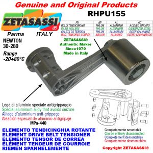 ELEMENT DRIVE BELT TENSIONER RHPU155 with idler roller and bearings Ø40xL45 in nylon Newton 30:280