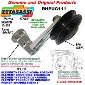 ELEMENT DRIVE BELT TENSIONER RHPUG111 with A/SPA rim pulley and bearings type PUG 4" in nylon Newton 10:120