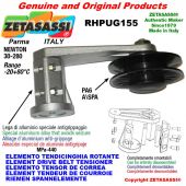 ELEMENT DRIVE BELT TENSIONER RHPUG155 with A/SPA rim pulley and bearings type PUG 3" in nylon Newton 30:280