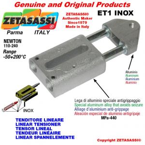 LINEAR TENSIONER ET1INOX type INOX thread M8x1,25 mm for attachment of accessories Newton 110-240