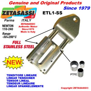 TENSOR LINEAL ETL1-SS completamente de acero inoxidable agujero Ø12,5mm para la fijación de accesorios Newton 110-240