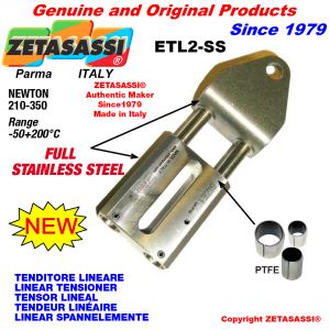LINEAR TENSIONER ETL2-SS Completely in stainless steel hole Ø12,5mm for attachment of accessories Newton 210-350
