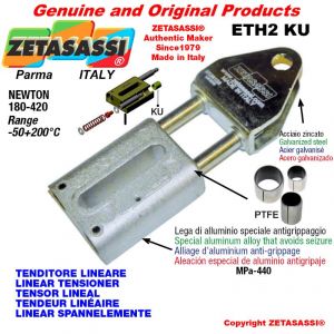 TENSOR LINEAL ETH2KU con horquilla 26.2 mm para la fijación de accesorios Newton 180-420 con casquillos PTFE