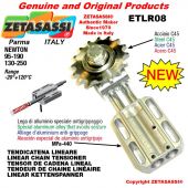 LINEAR DRIVE CHAIN TENSIONER ETLR08AC with idler sprocket simple 08B1 1\2"x5\16" Z16 Newton 95-190