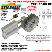 LINEAR DRIVE CHAIN TENSIONER ETR1RSRDRT with idler sprocket 08B1 1\2"x5\16" Z15 Newton 95-190