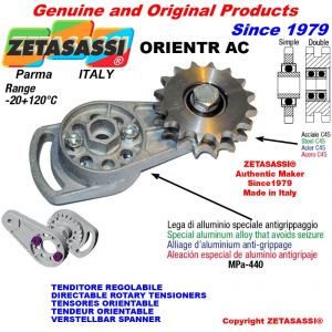 DIRECTIONAL CHAIN TENSIONER ORIENTRAC with idler sprocket simple 20B1 1"¼x3\4" Z9