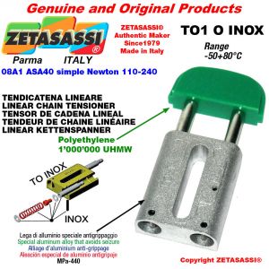 Tendicatena lineare serie inox 08A1 ASA40 semplice Newton 110-240